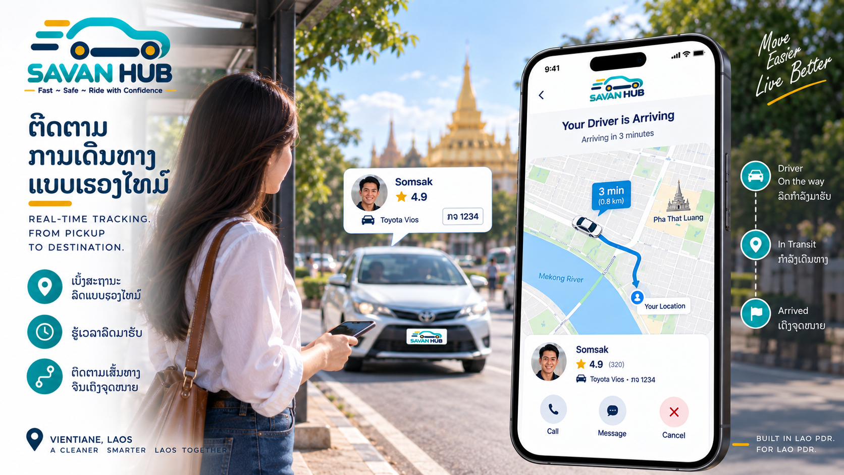 Concept mockup of trip tracking